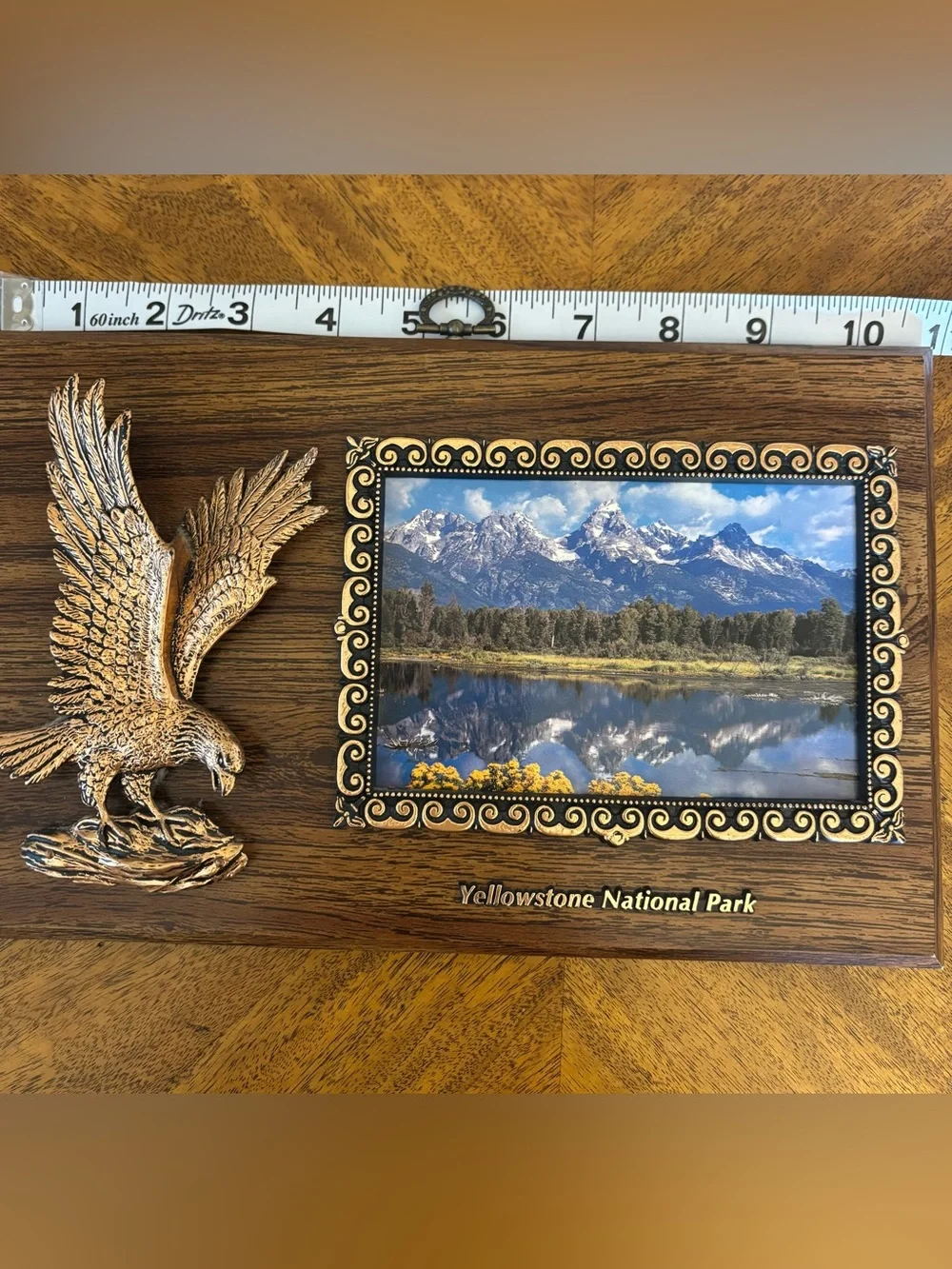Yellowstone National Park Decorative Wood and Gold Photo Frame